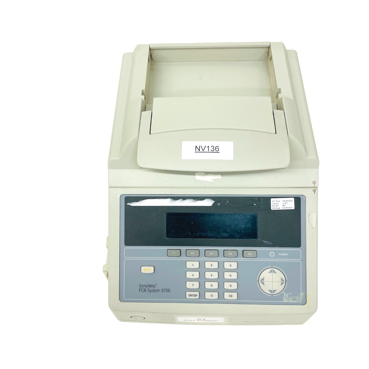 Applied Biosystems ABI GeneAmp PCR System 9700 N8050200 Thermal Cycler 96-Well