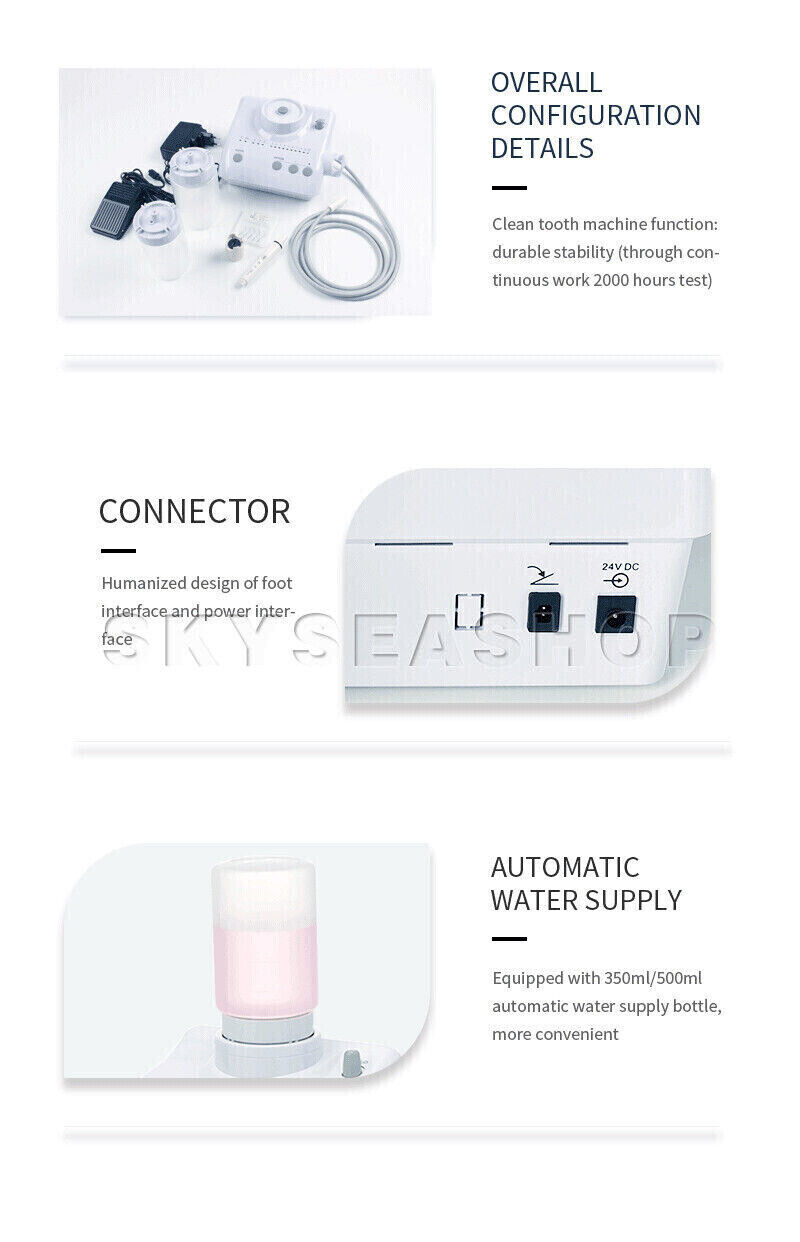 Dental Ultrasonic Piezo Scaler 2 Bottles Fits EMS Cavitron SKYSEA Handpiece