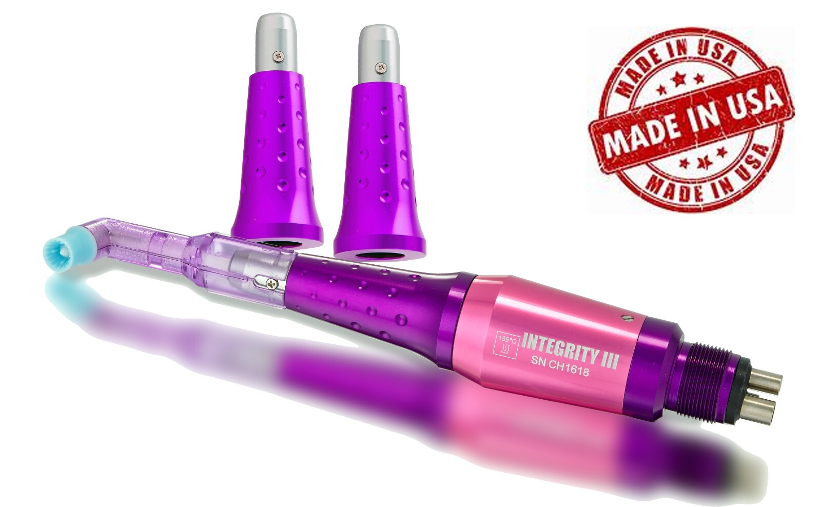Dental Hygiene Prophy Handpiece INTEGRITY + 3 Nose Cones, Swivel – New US Made