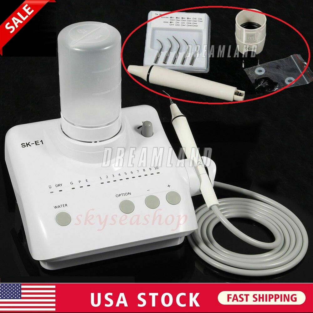 For Cavitron Dental Ultrasonic Scaler w/ 5*Tip+2 Bottles fit Woodpecker EMS FDA