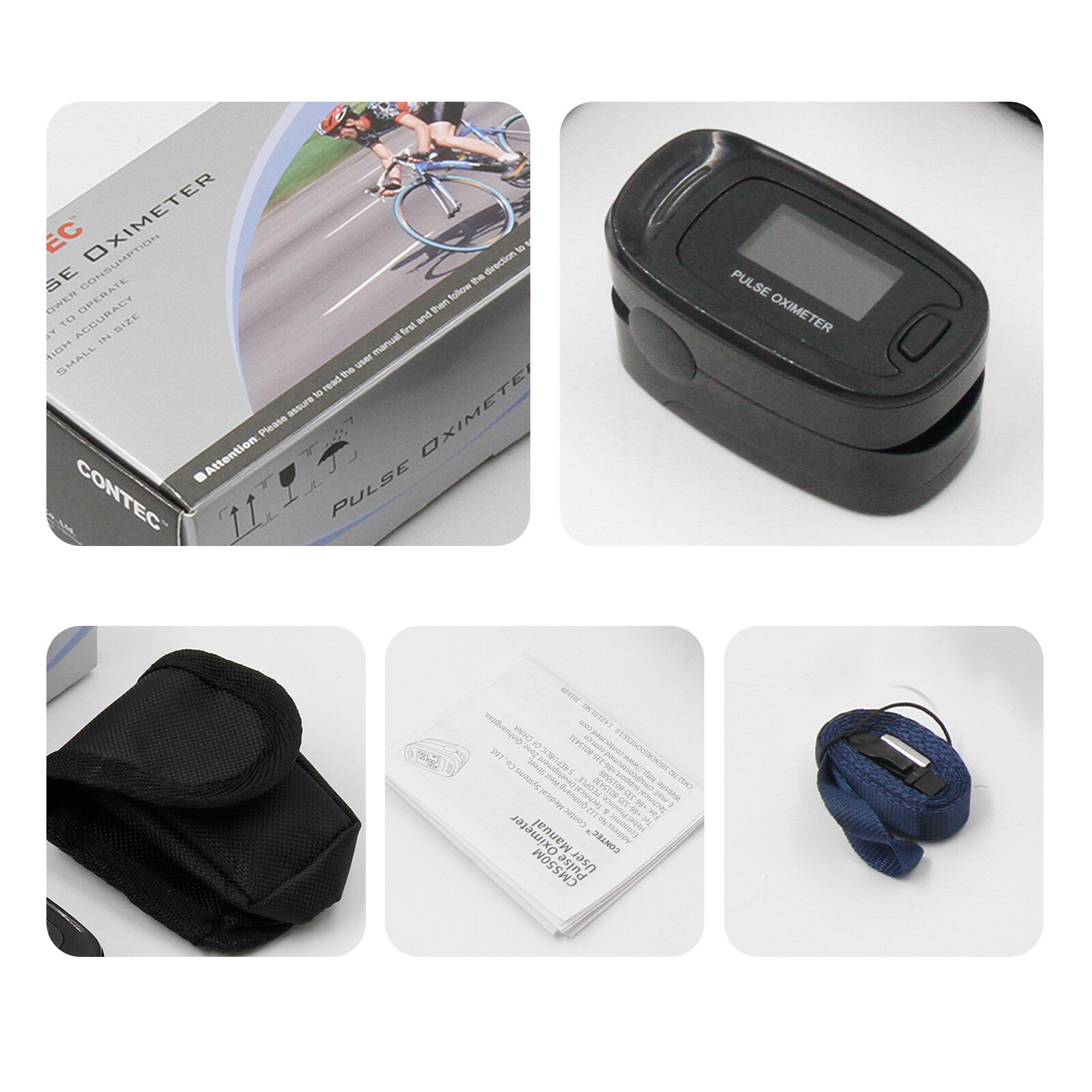 Finger Pulse Oximeter Meter SpO2 Heart Rate Monitor Blood Oxygen Saturation FDA