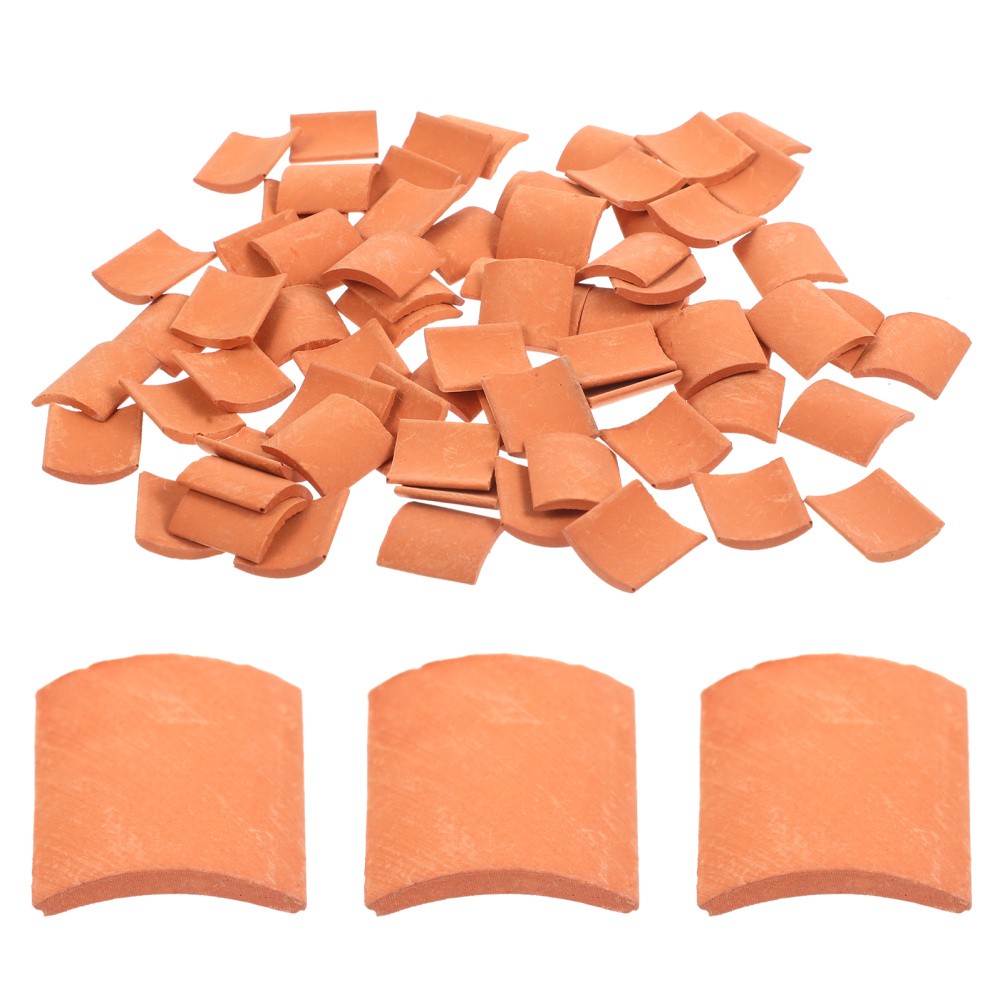 80 Pcs Dollhouse Flooring 1 12 Scale Micro Landscape Roof Tiles