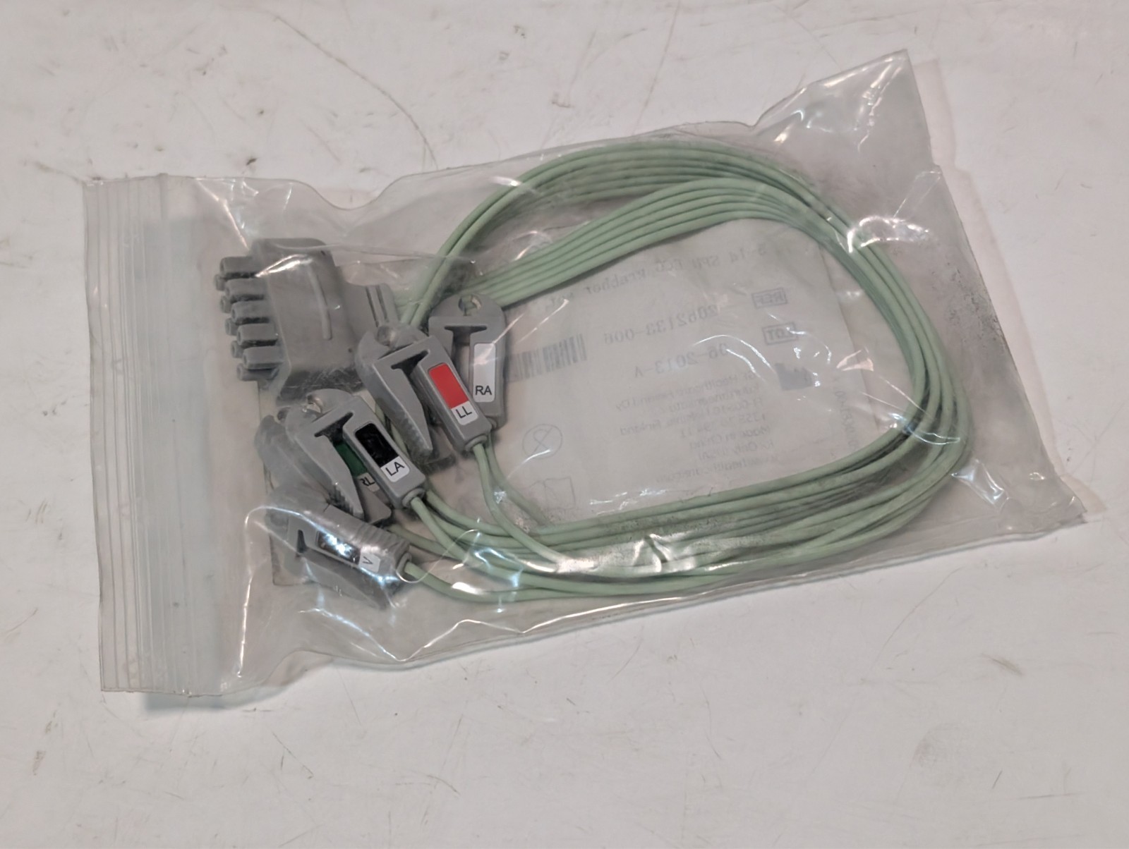 GE Healthcare 2052133-006 5-lead SPU ECG grabber set, AAMI/AHA, 1m/39in