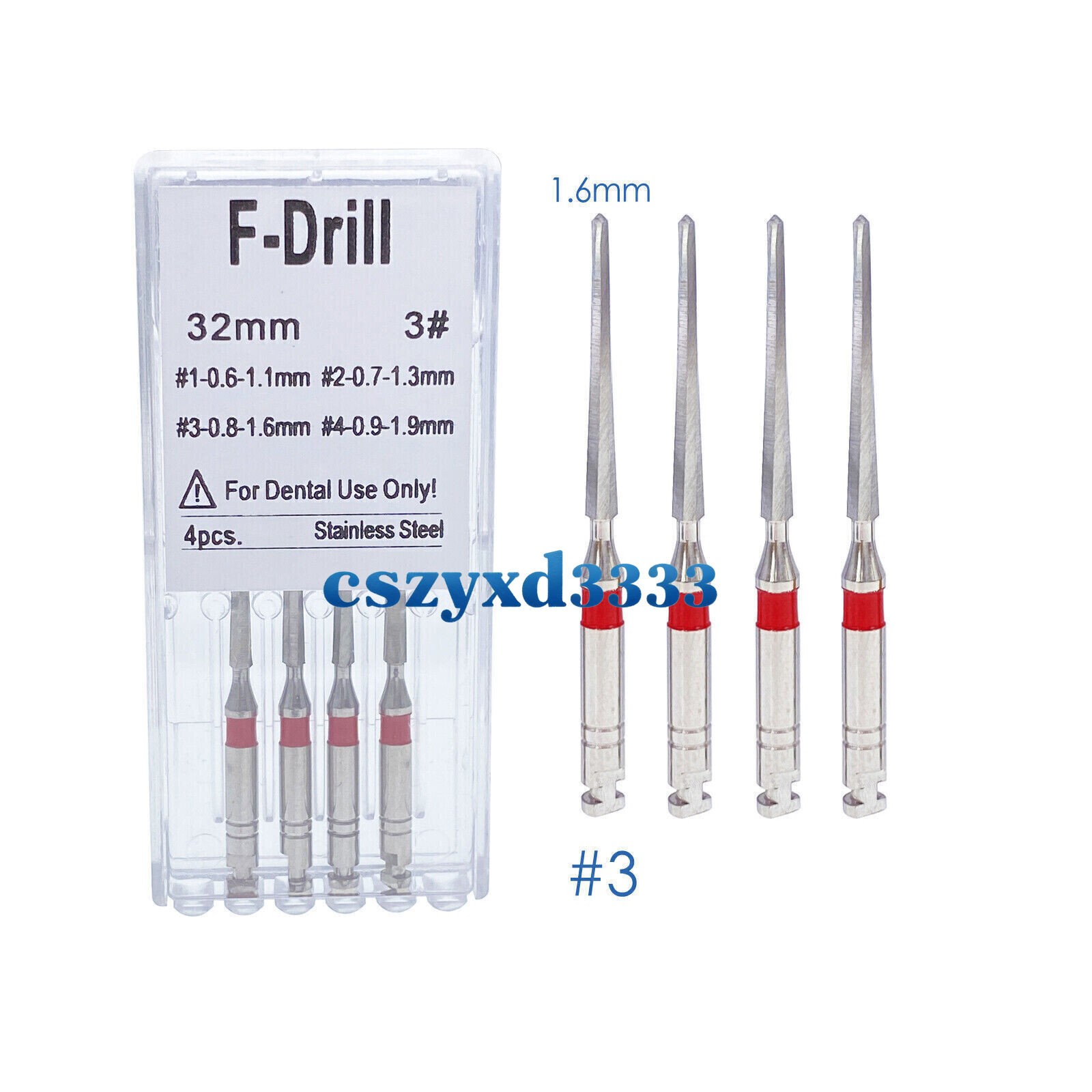 1/3/5/10 Box Dental Endodontic Stainless Steel Root Canal Fiber Post Drills