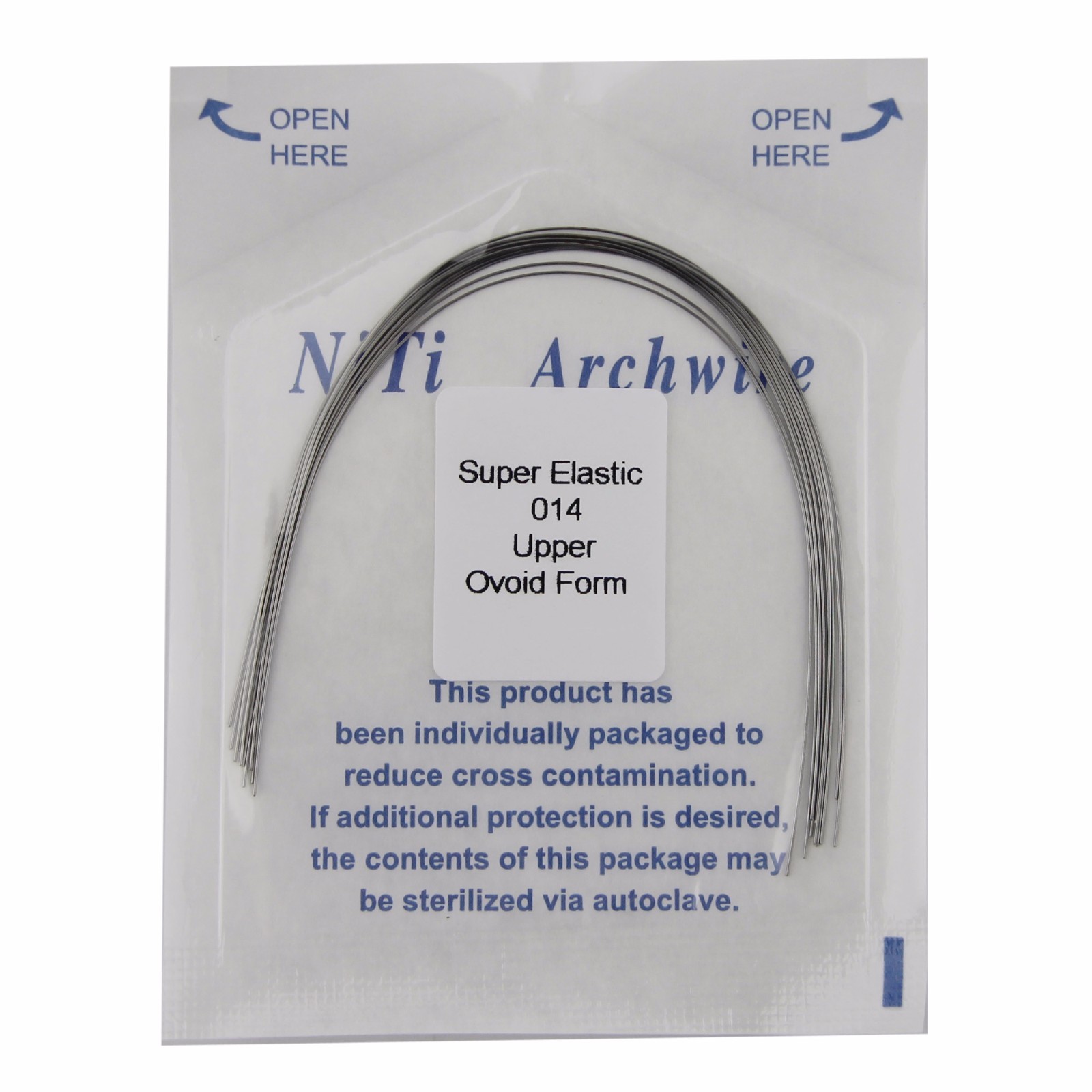 Dental Orthodontic Arch Wires Niti Super Elastic Round Ovoid Upper Lower 014 016