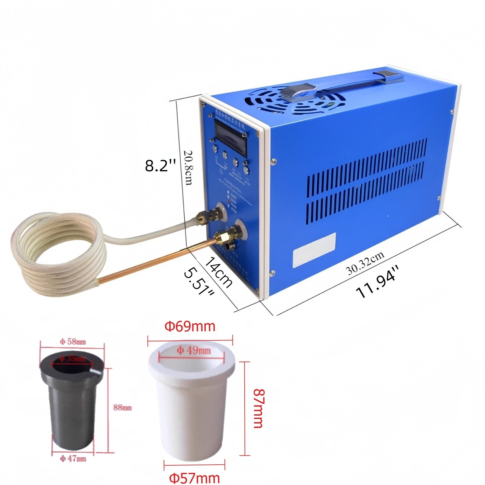 New Power Adjustable Induction Heater Induction Heating Machine Melting Furnace