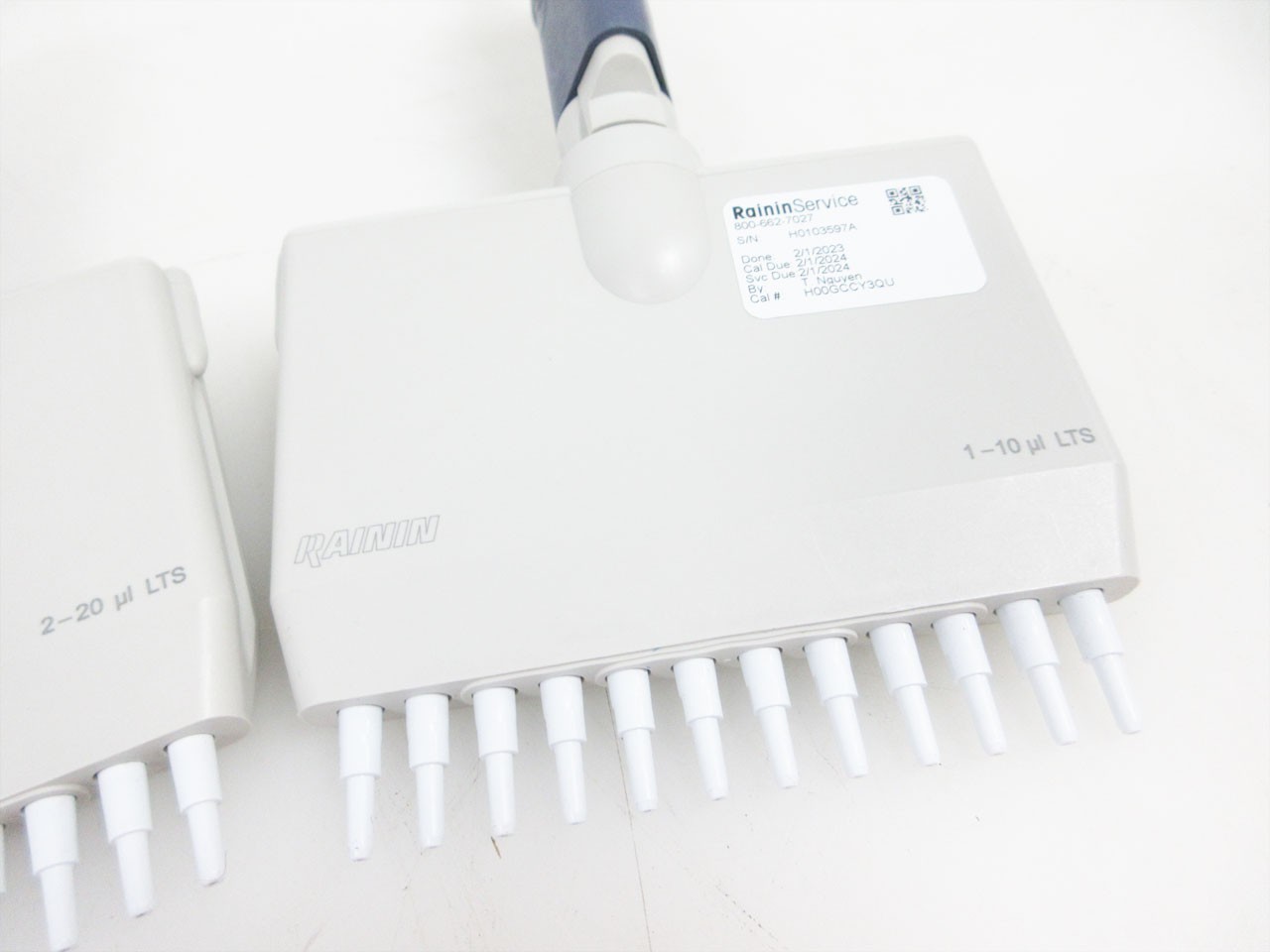 RAININ PIPET-LITE TWELVE 12 CHANNEL PIPETTE FULLY TESTED L-10 L-20 L-200 L-300