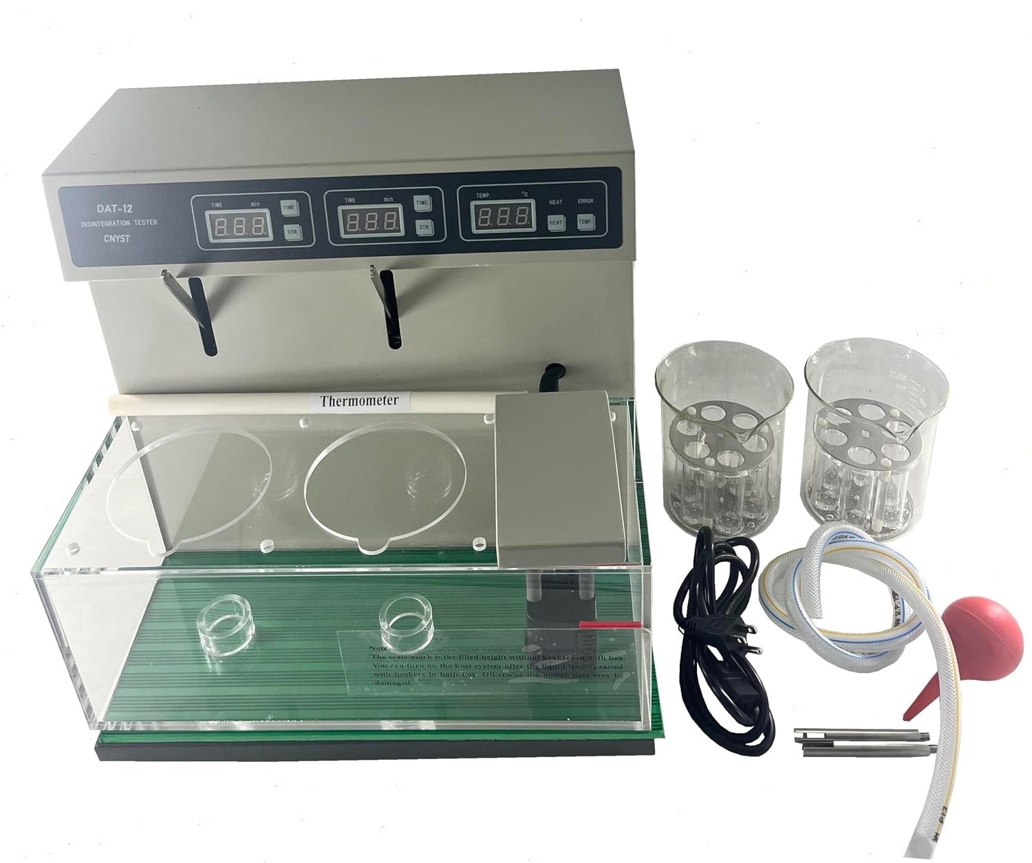 Tablet Disintegration Tester for Tablets Capsules with 2 Basket Assembly