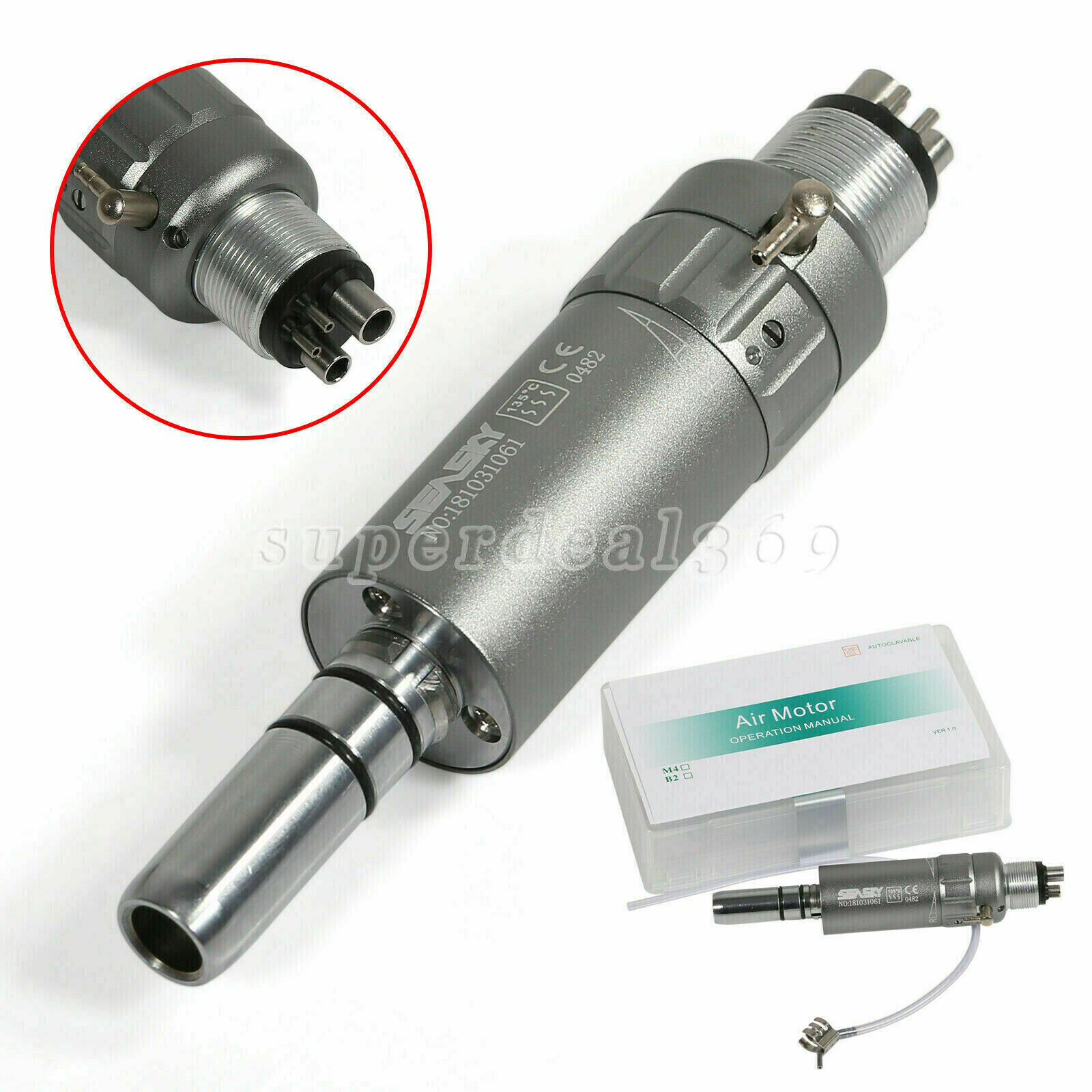NSK Style Dental Slow Low Air Motor Handpiece E-type 4H External/Internal spray