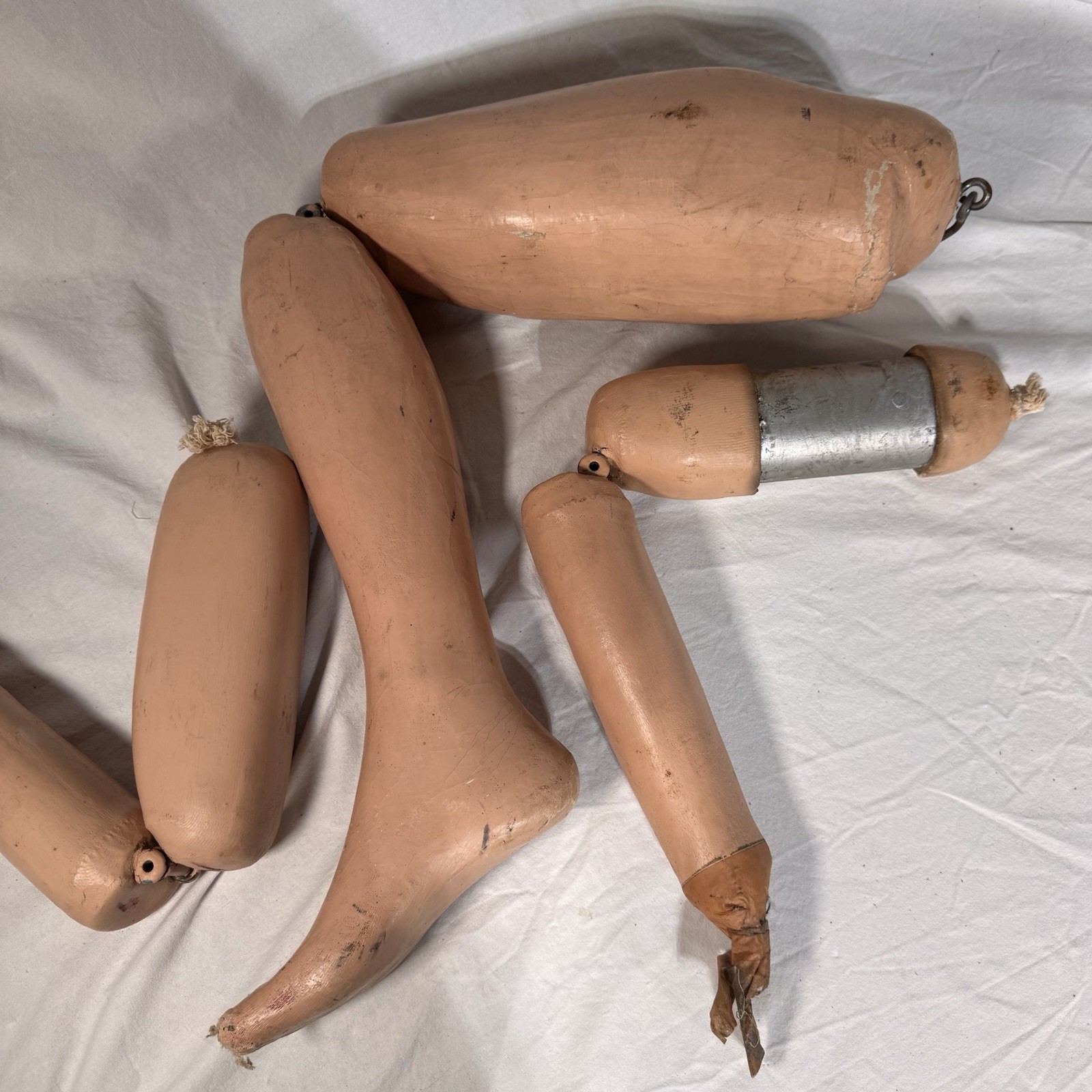 VTG Training Mannequin Parts Life Size Right Leg & Arms Missing Fingers Macabre