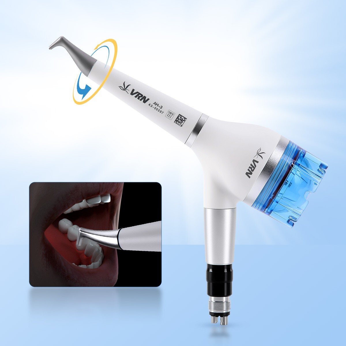 Dental Hygiene Prophy Handpiece 360° Swivel/Air Motor 4H/Air Flow Teeth Polisher