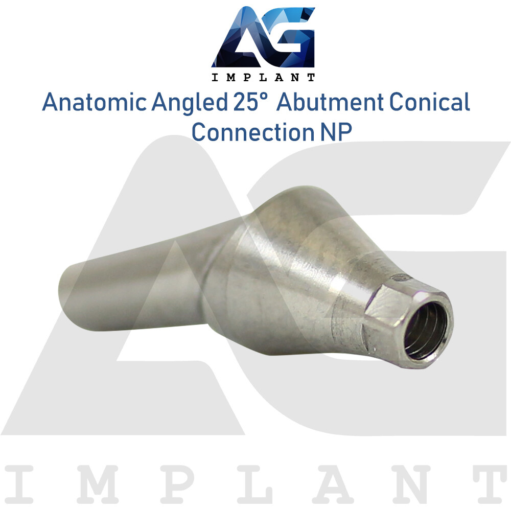 Titanium Anat0mic Angled Prosthetic 25° Narrow Platform NP Int Hex 2.25mm