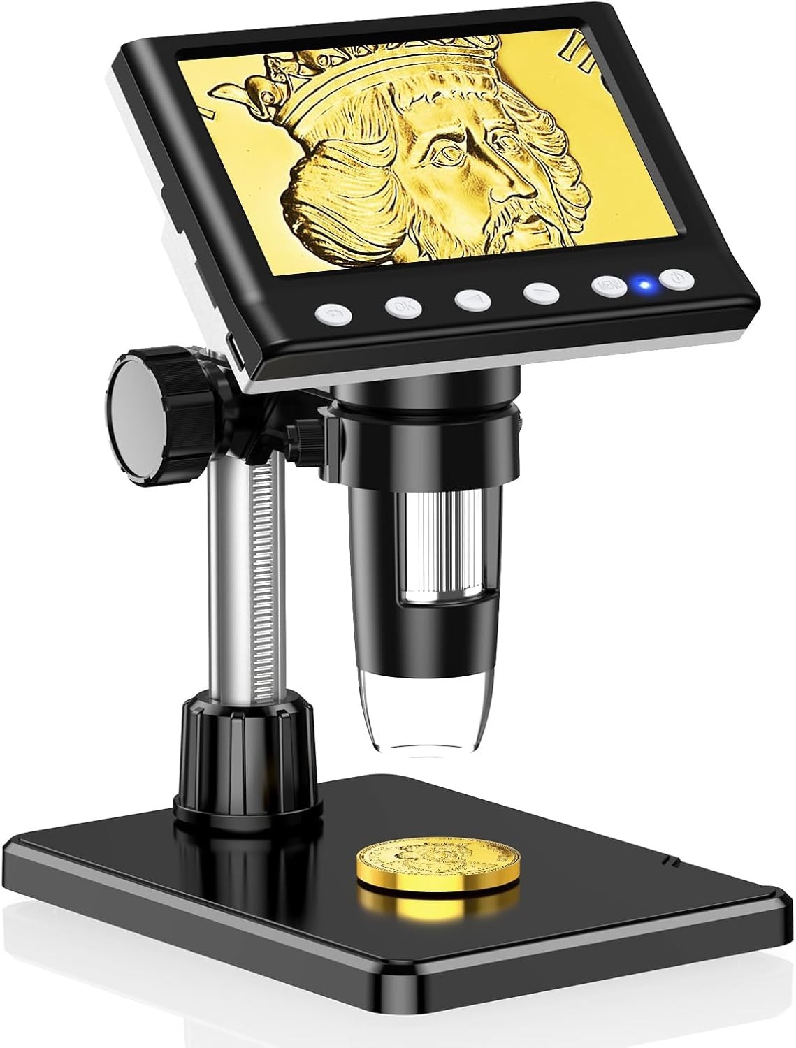 4.3″ Coin Microscope Digital Microscope for Collectors 1980P HD Error Coin Magn