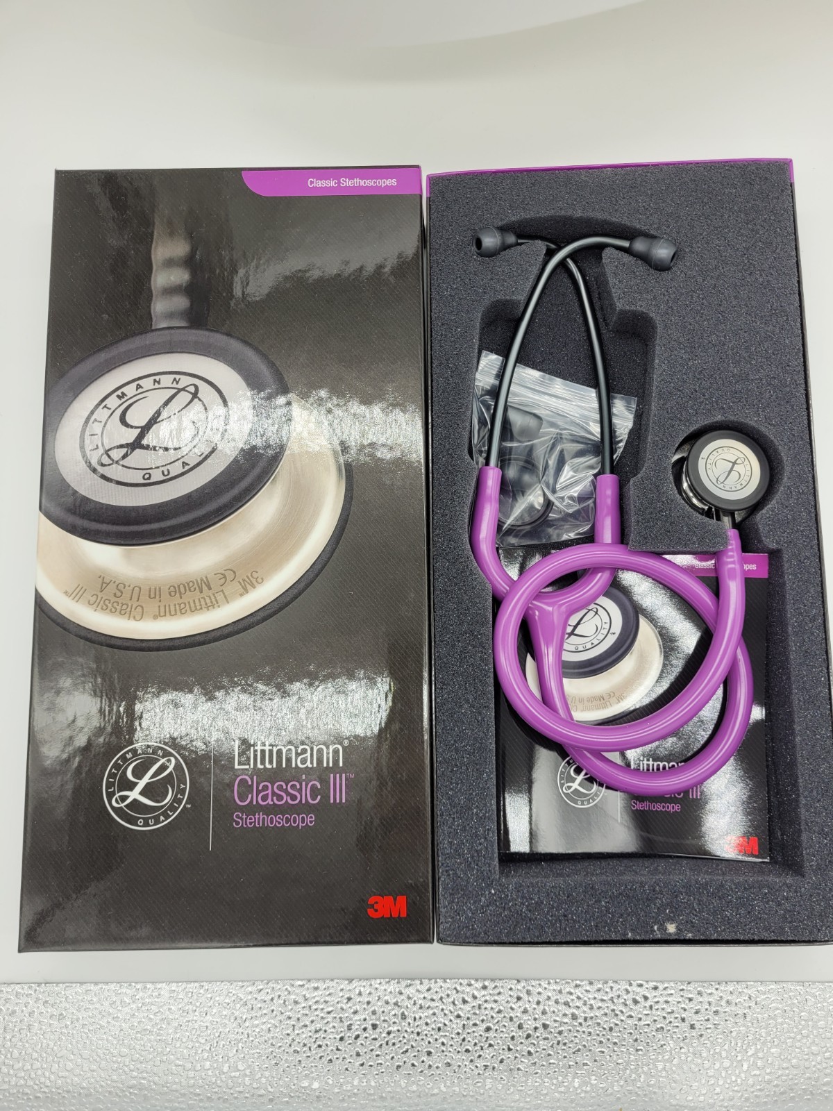 RARE Littmann Classic III Stethoscope, Lavender Mirror Finish, 27 inch 5865 NEW