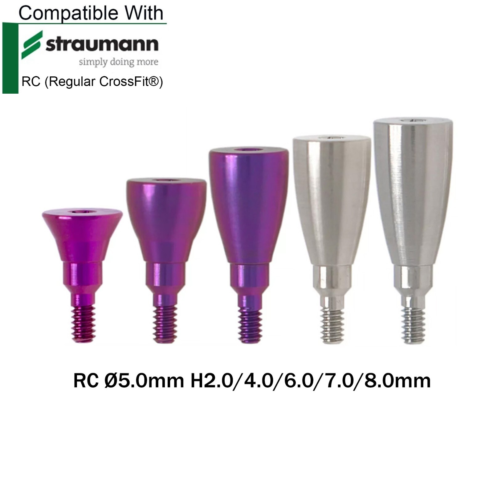 Fits Straumann ITI RC Healing Abutments Closure Caps Titanium Regular Screw
