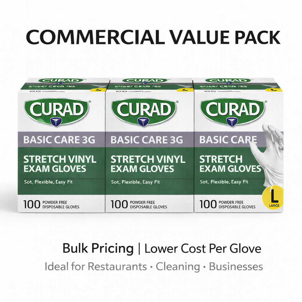 Powder Free Vinyl Gloves S M L Disposable Latex Free Cleaning Food Prep