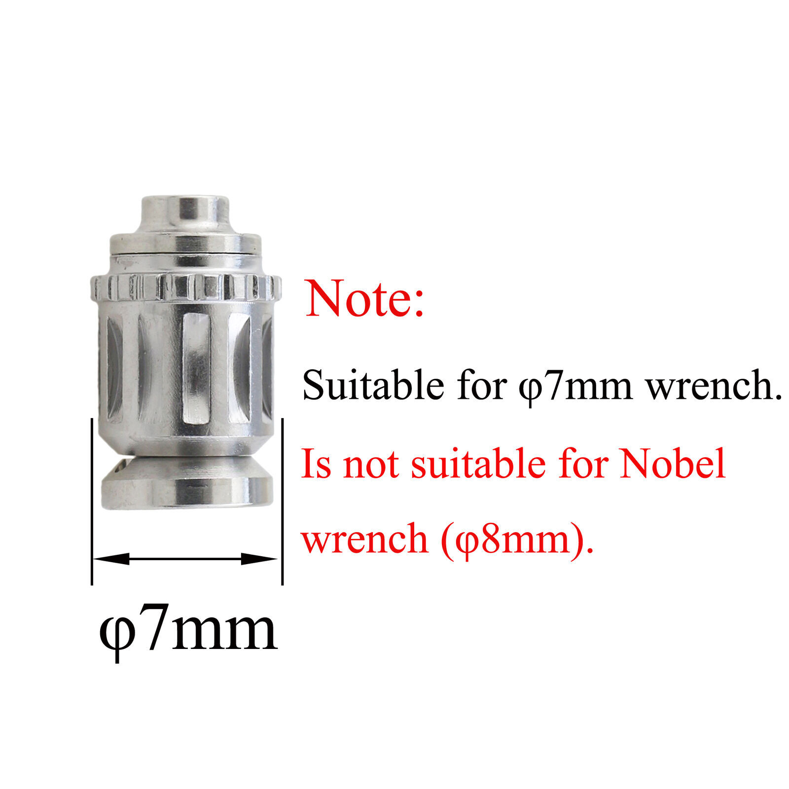 Implant Torque Wrench Manual Shank Adapter Latch Screwdriver Holder Nobel 7/8mm