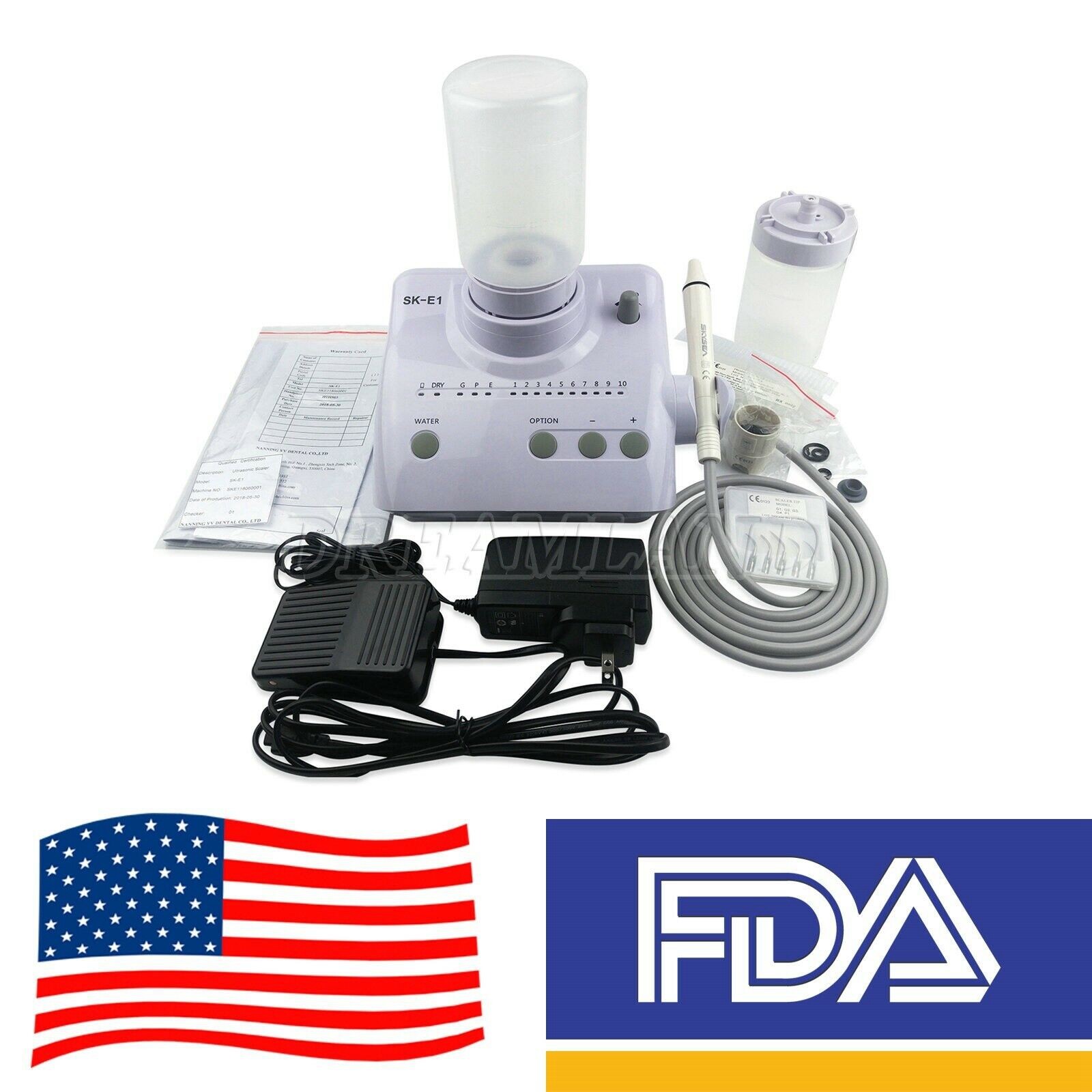 Dental Portable Ultrasonic Piezo Scaler W/ auto water supply fit EMS CE&NEW