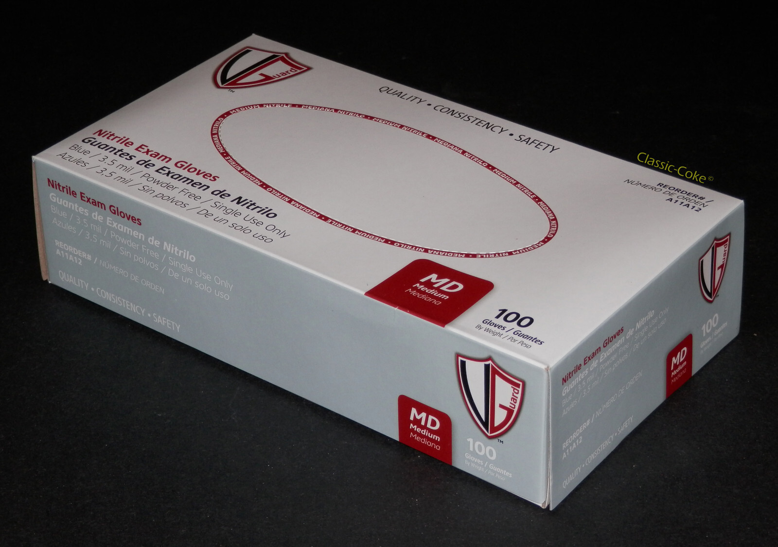 🆕 VGuard 3.5 mil Blue Nitrile Disposable Gloves 100/box 🧤