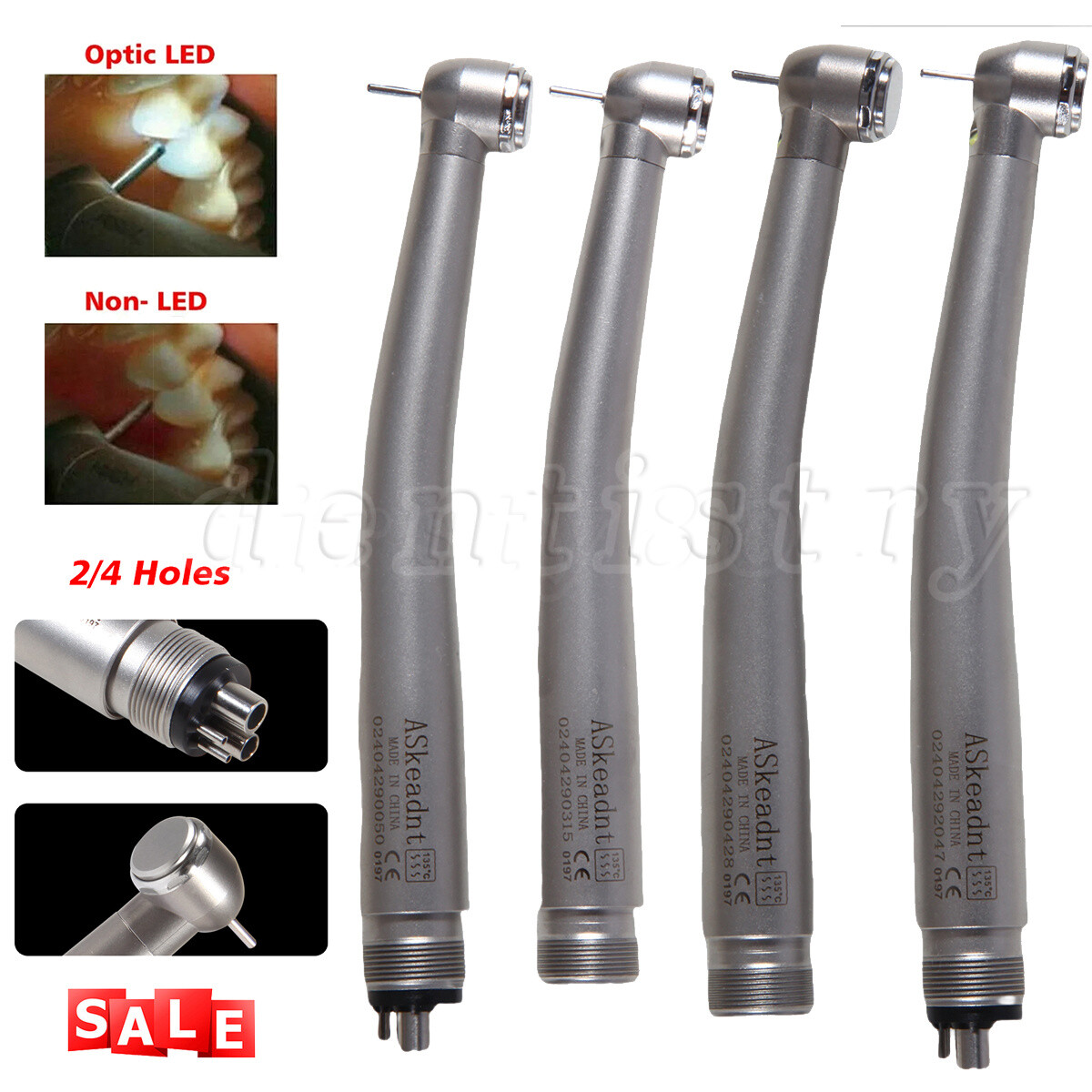 Dental LED E-generator fit Kavo /No LED High Speed Handpiece fit NSK 2/4Holes