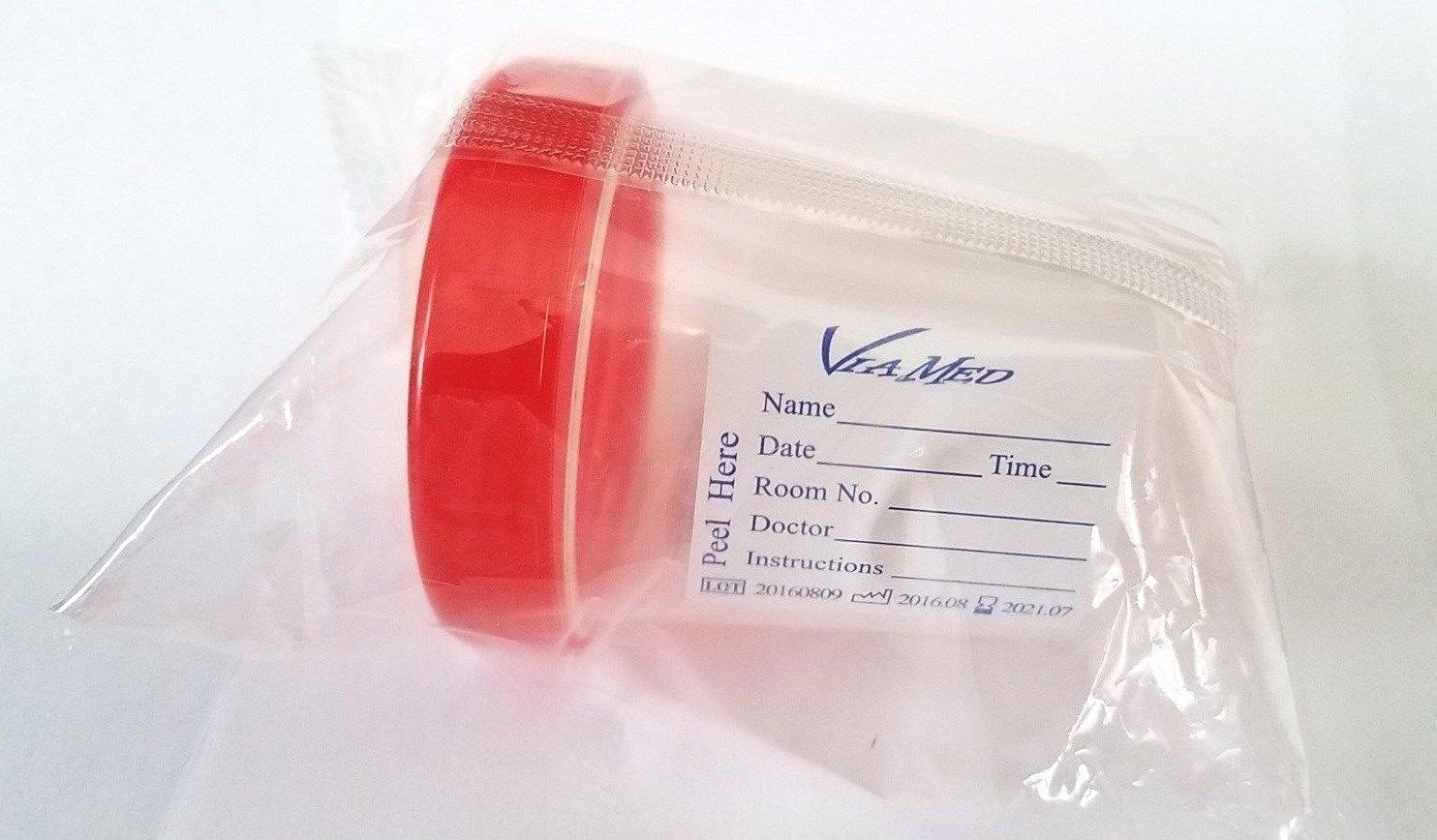 Urine Collection Container Sterile Sample Specimen Bottle Cup 120 ML, 12 Pcs