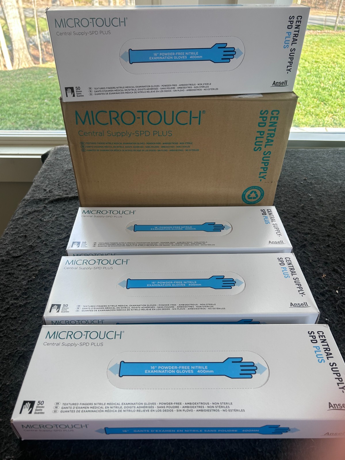 400x MICRO-TOUCH 16″ EXTRA LONG 400mm Nitrile Chemo Central SPD Plus Ansell MED
