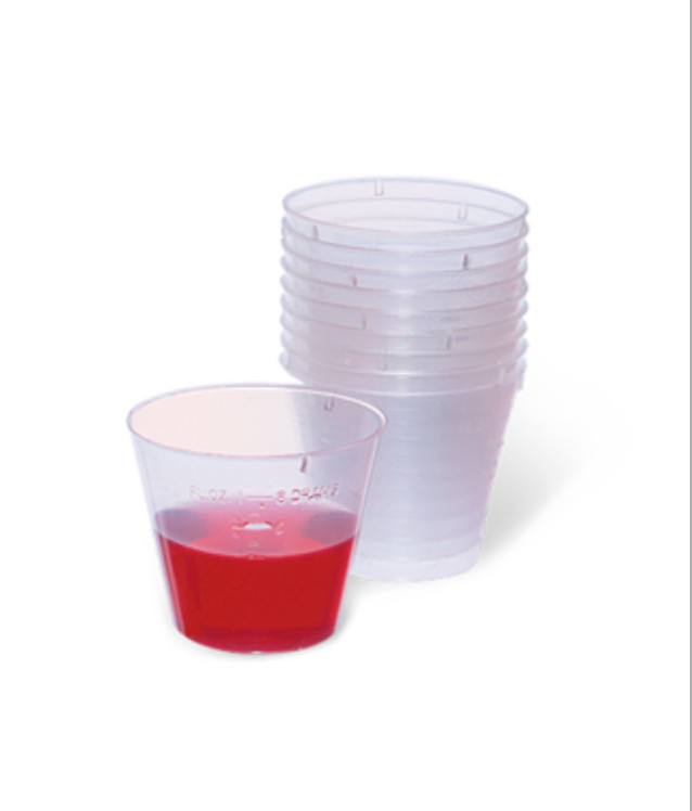 Crosstex Medicine Mixing Cups Clear Unbreakable Disposable 1OZ 1000/cs CX1