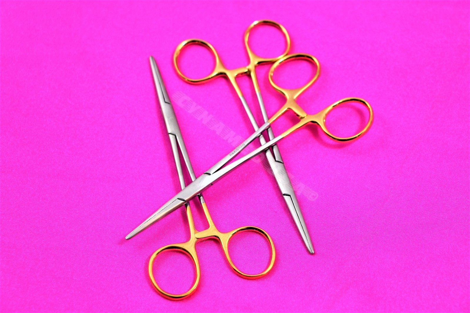 NEW 4 PREMIUM GOLD Kelly Hemostat Forceps 5.5″ STRAIGHT Surgical Stainless CE