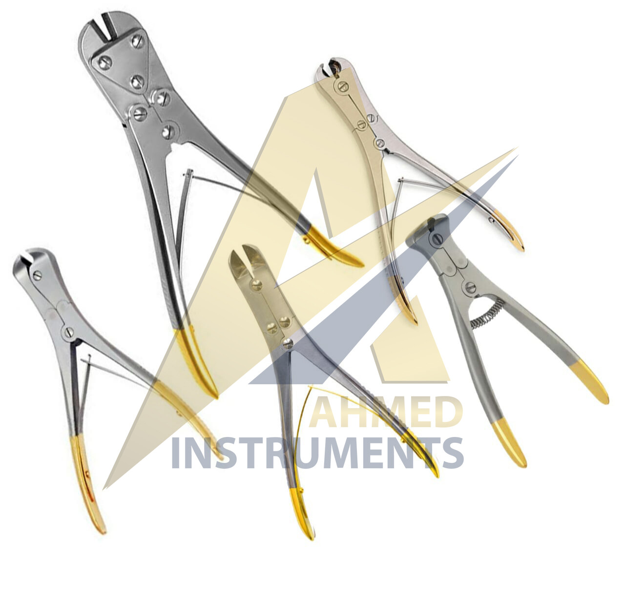 T/C CNS Pin Wire & Kirschner Wire Cutter Mix Set of 5 PCs Orthopedic Instruments
