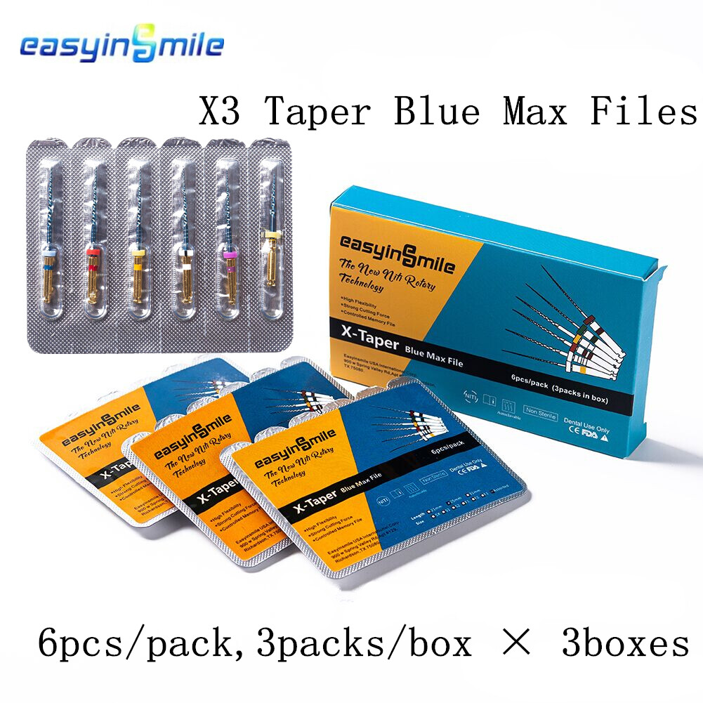 18pcs Dental X3-Taper Blue Max Endo Files Pro Rotary Flexible SX-F3 Easyinsmile
