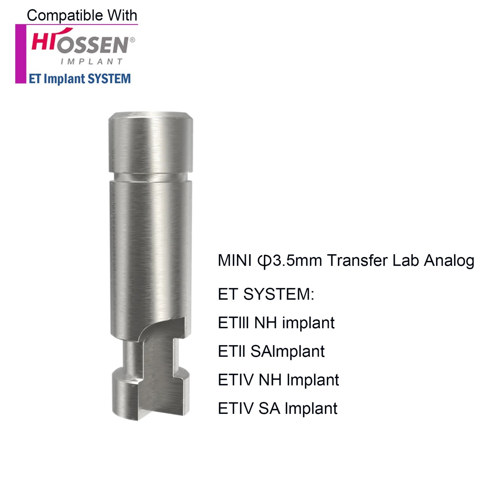 For Hiossen Osstem Dental Healing Abutment Impression Open Close Tray Lab Analog