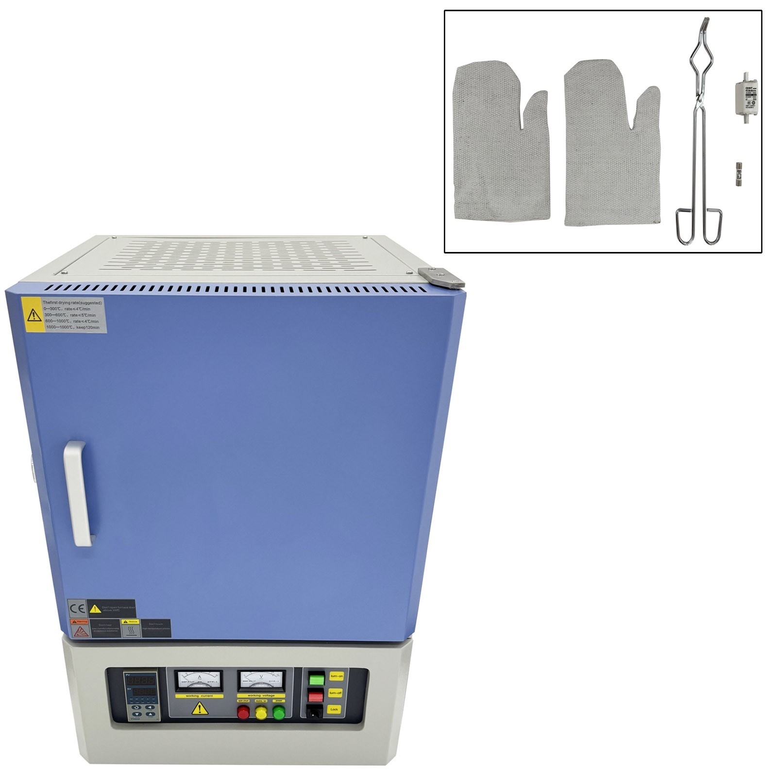 110V 1200°C Lab Intelligent Resistance Furnace for Heat Treatment 2.5KW