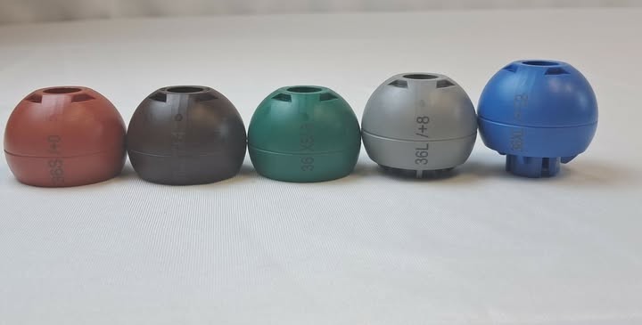 5 pc Smith & Newphew POLAR-STEM Trial Femoral Head Set 75100855 thru 75100859