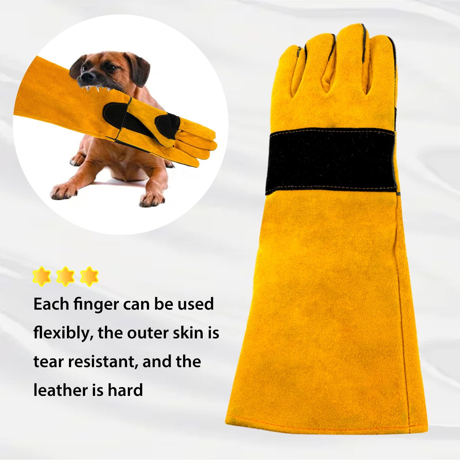 Tylulikaty 17.32Inch Animal Handling Gloves Animal Control Gloves Bite