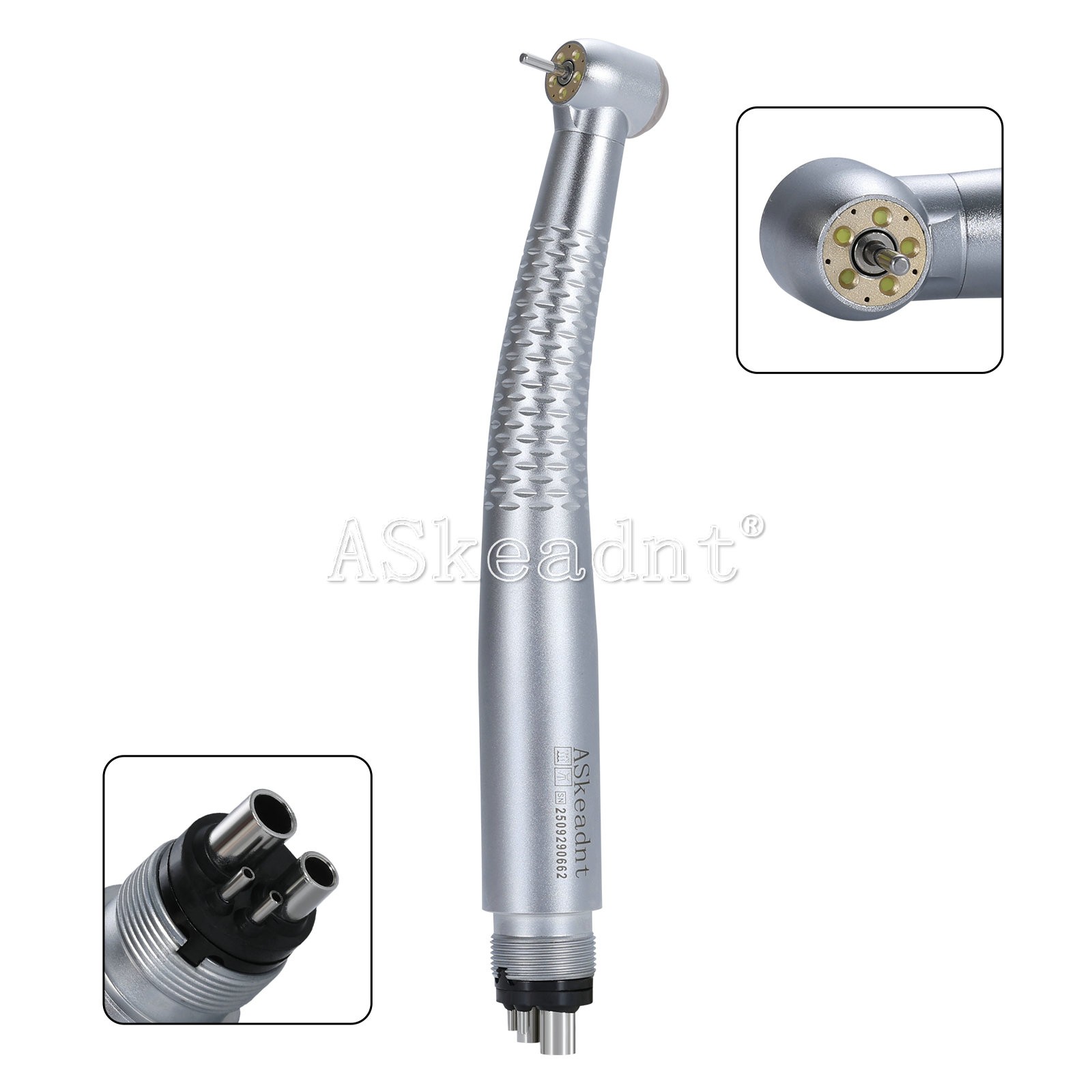 Dental LED E-generator Shadowless Ring Ceramic Handpiece 5 Water Spary 4Holes