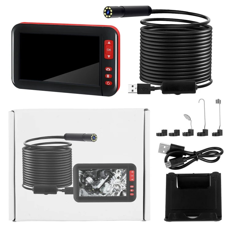 P20 4.3 Inch Screen Display HD1080P Inspection Endoscope with 8 LEDs, Length: 10