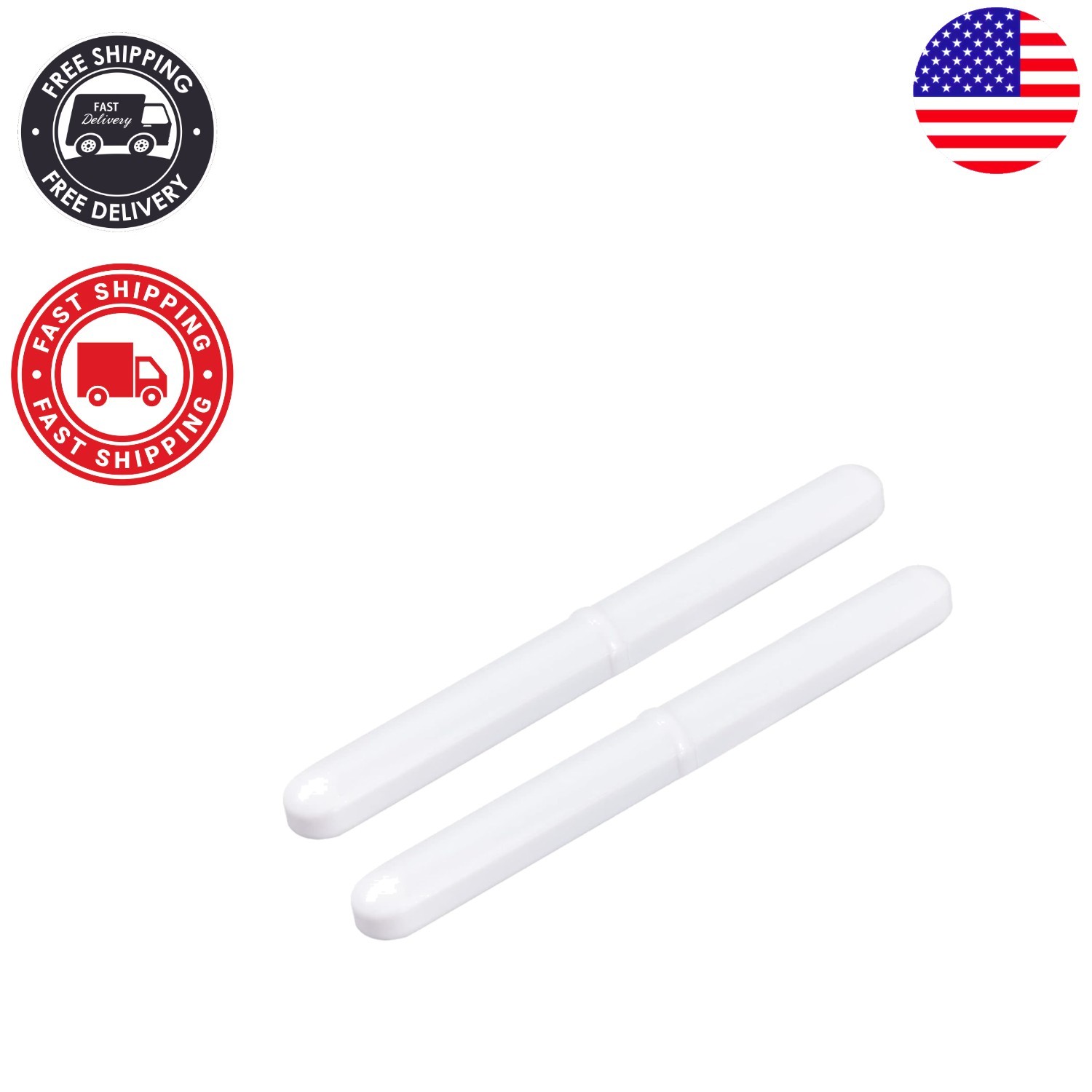 2 Pcs of 100mm x 10mm Magnetic Stir Bars – Corrosion-Resistant with PTFE Coating
