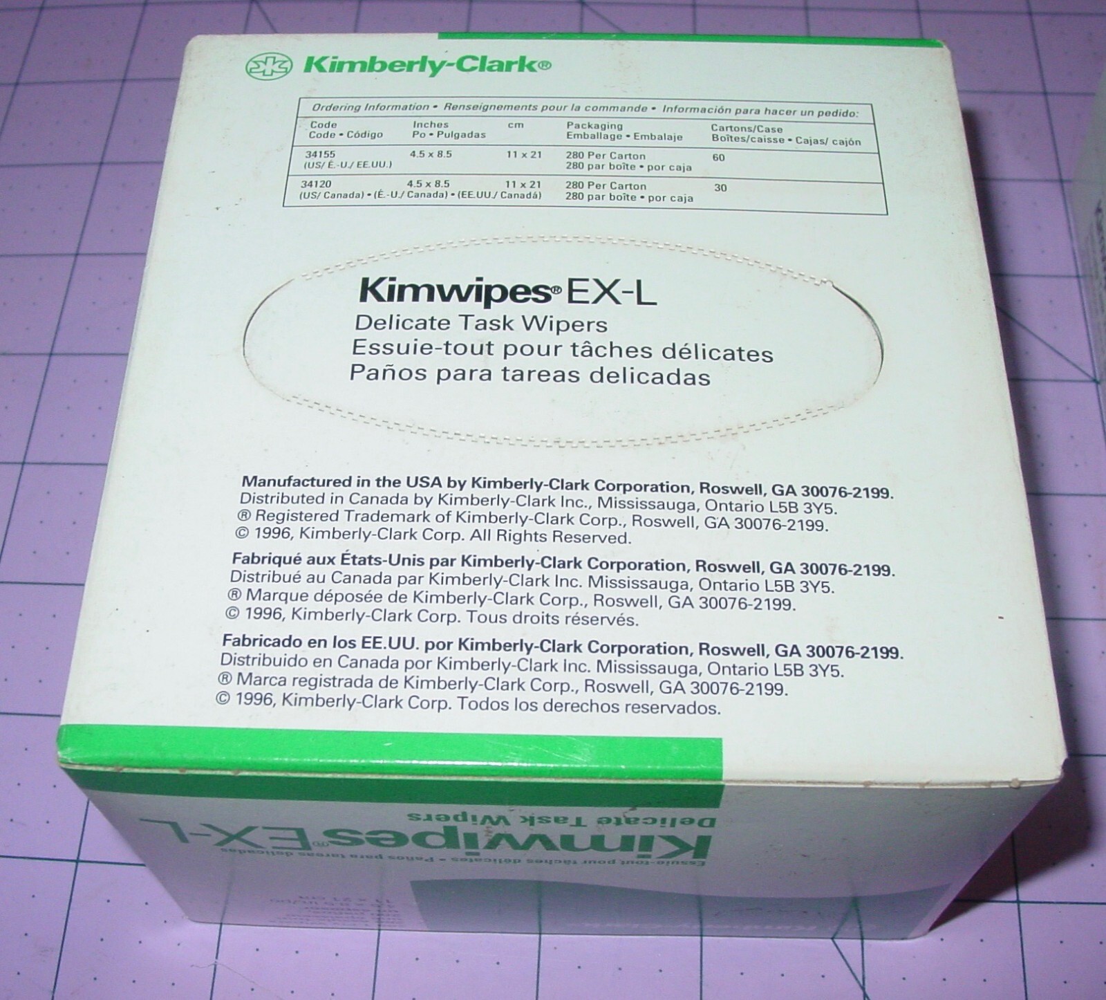 3 Kimwipes EX-L 280-Count Boxes Delicate Task Wipes LintGuard Anti Stat NOS