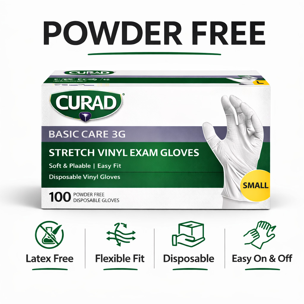 Powder Free Vinyl Gloves S M L Disposable Latex Free Cleaning Food Prep
