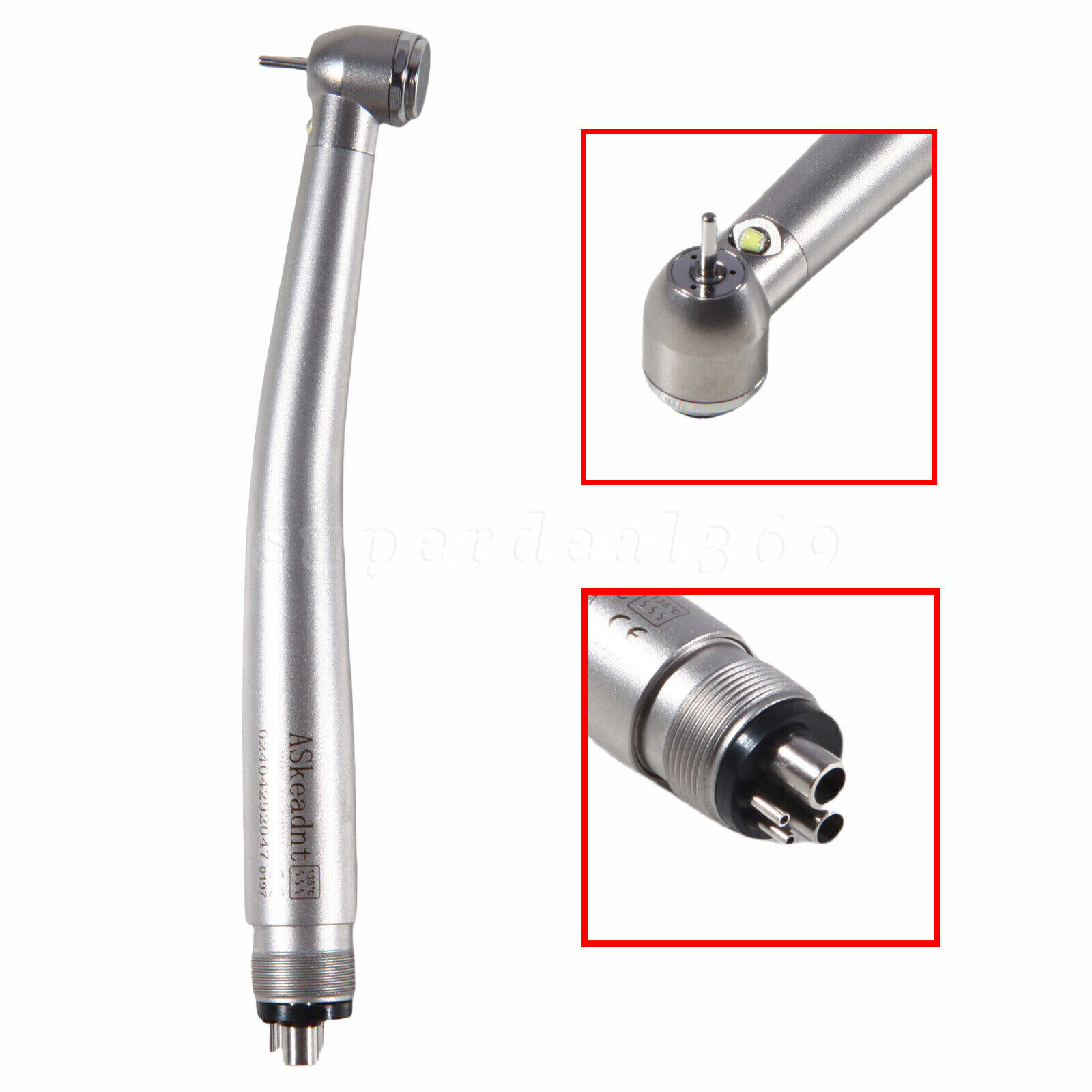 1-10* KAV Style Dental Fiber Optic LED E-generator High Speed Handpiece 2 /4H