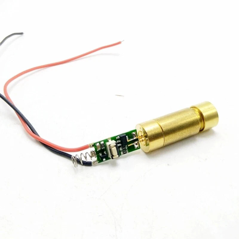 1pcs Line 100mW 532nm Green Laser Diode Module Brass 3.7V-5V Driver Cable