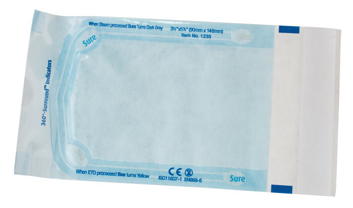 BeeSure Sterilization Pouches (3-1/2″ x 5-3/4″) – Pkg. 200