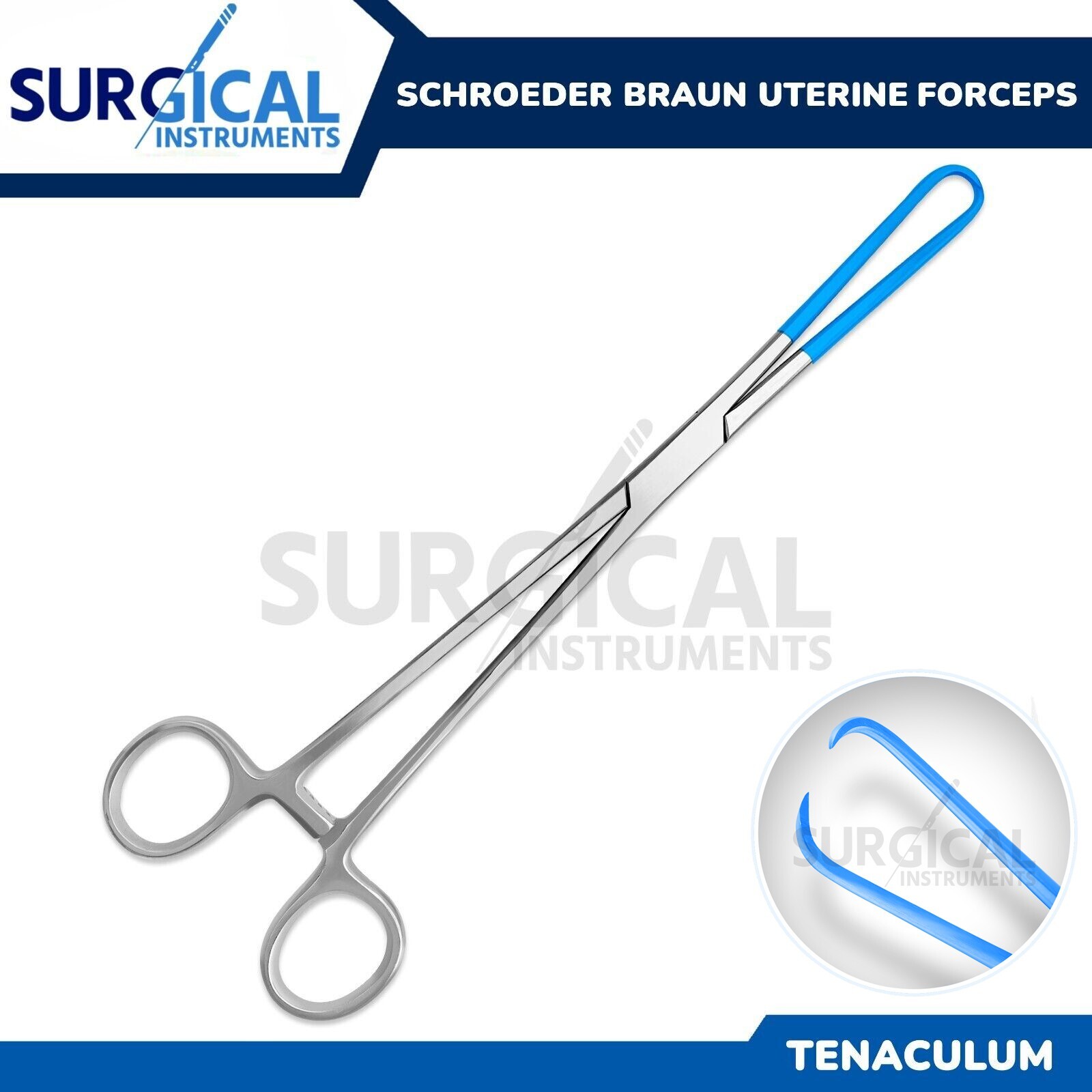 Tenaculum Forceps Blue Coated Gynecology Electrosurgical German Grade