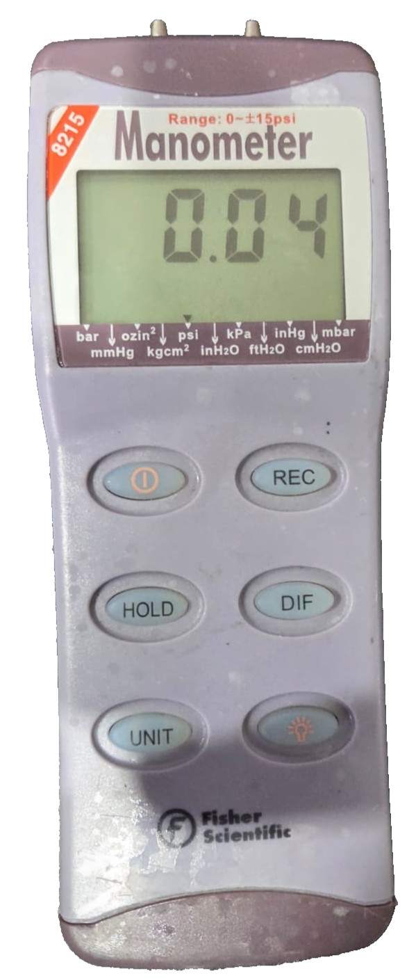Fisher Scientific manometer 8215 0-15psi