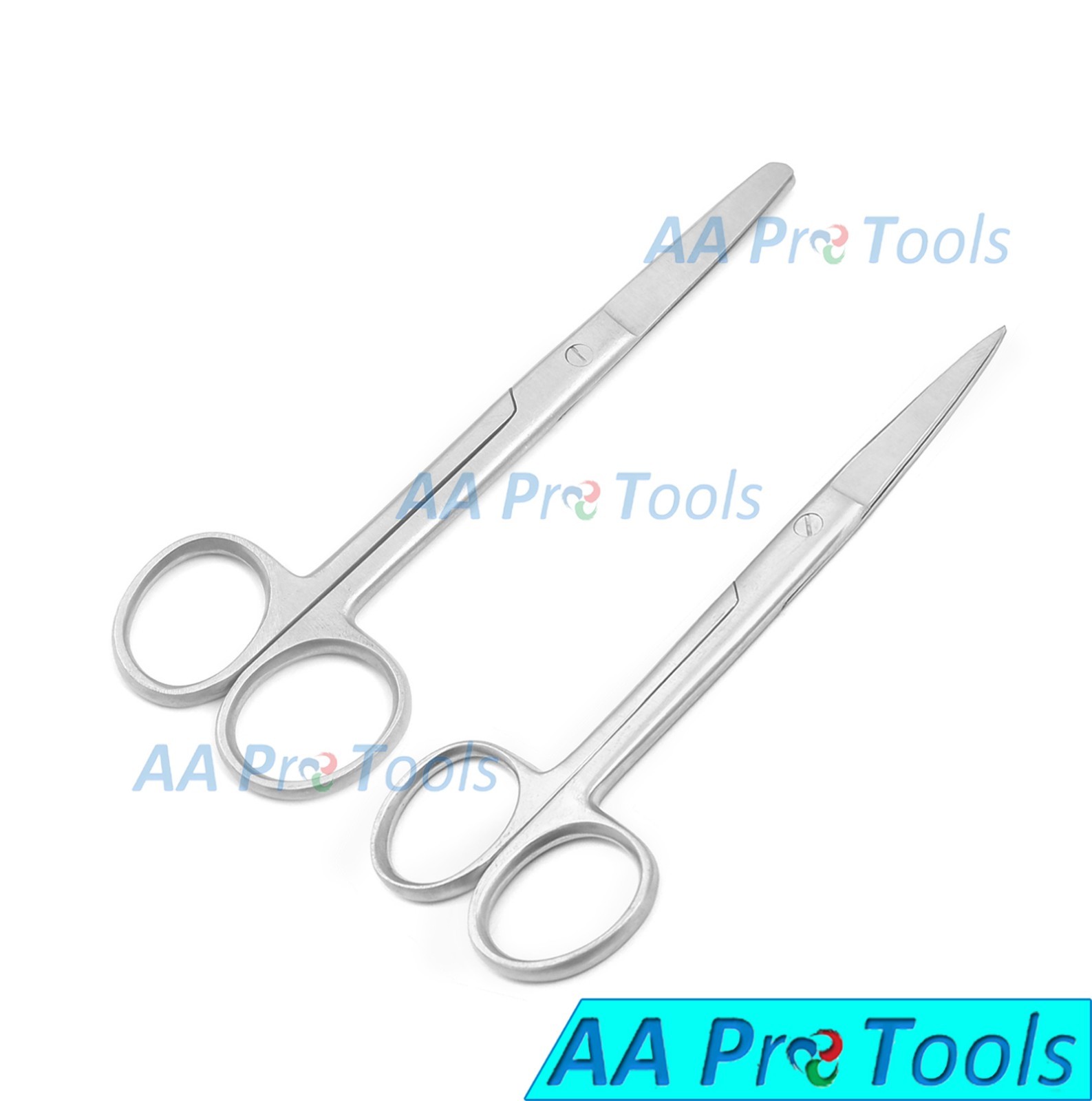 2Pcs Dressing Scissors Medical 5.5″ (1 Sharp 1 Blunt ) Stainless Steel Polish