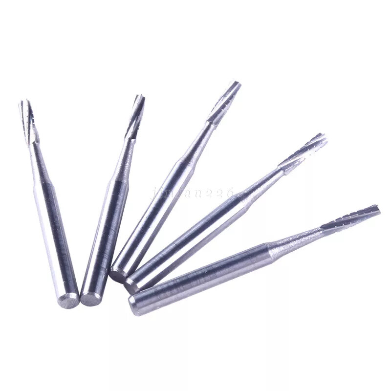 10-100pcs FG557 Dental Straight Fissure Carbide Burs FG Drill Bit for High Speed