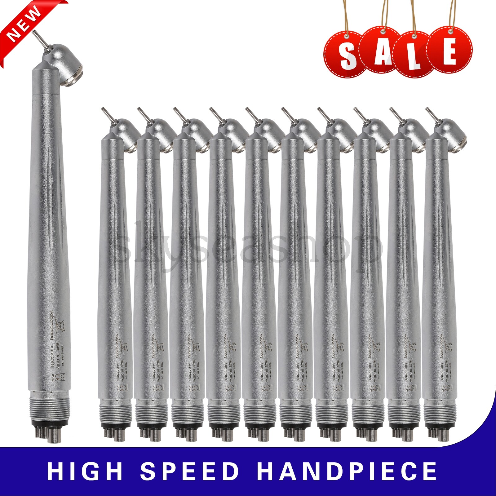 Dental 45° High Speed Handpiece Surgical Single Spray 4 Hole Push Button Ere