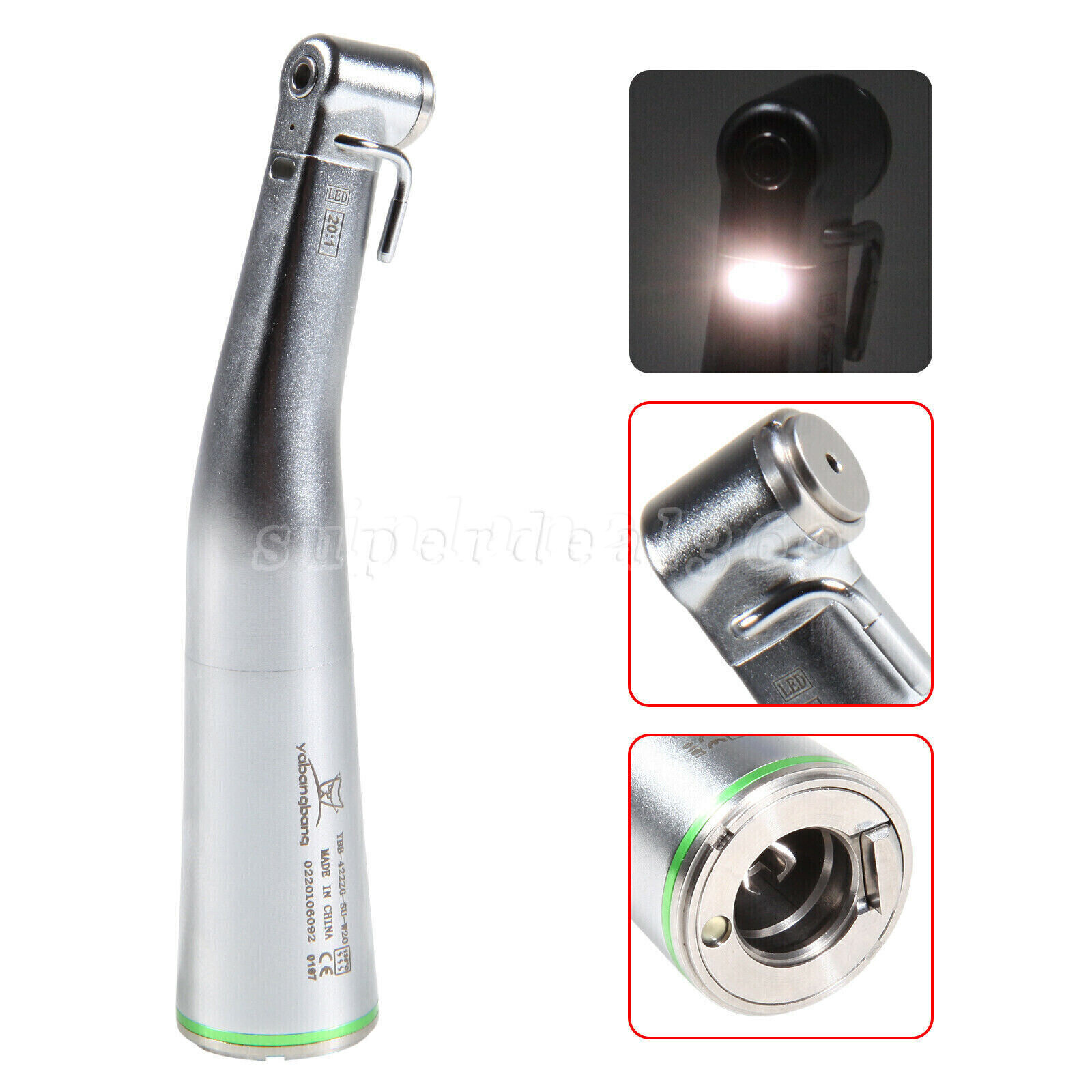Dental 1:5/1:1/20:1 Increasing Fiber Optic Contra Angle Handpiece Inner Fit KaV