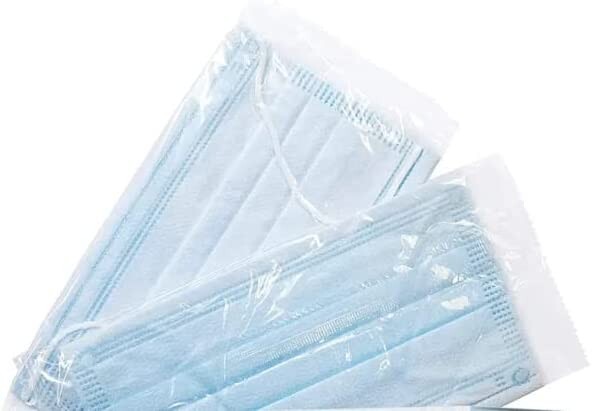 100pcs Individually Wrapped Face Mask Ear loops Nose Disposable Blue Premium