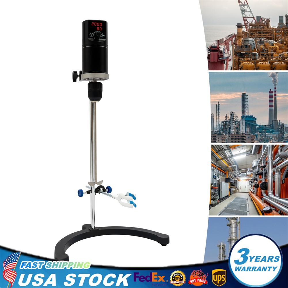 120W Electric Overhead Stirrer Max.40L Digital Lab Mixer Time & Speed Adjustable